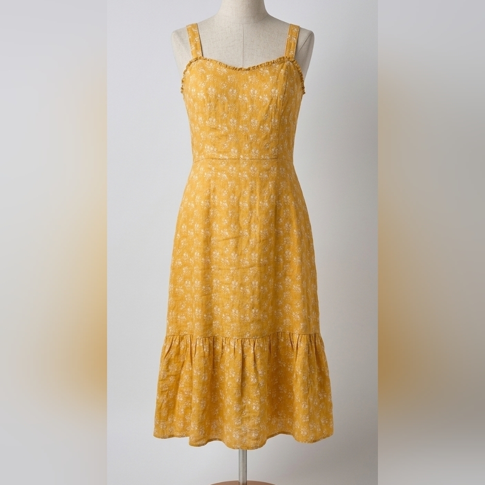 Cynthia Rowley Mustard Strapless Dress